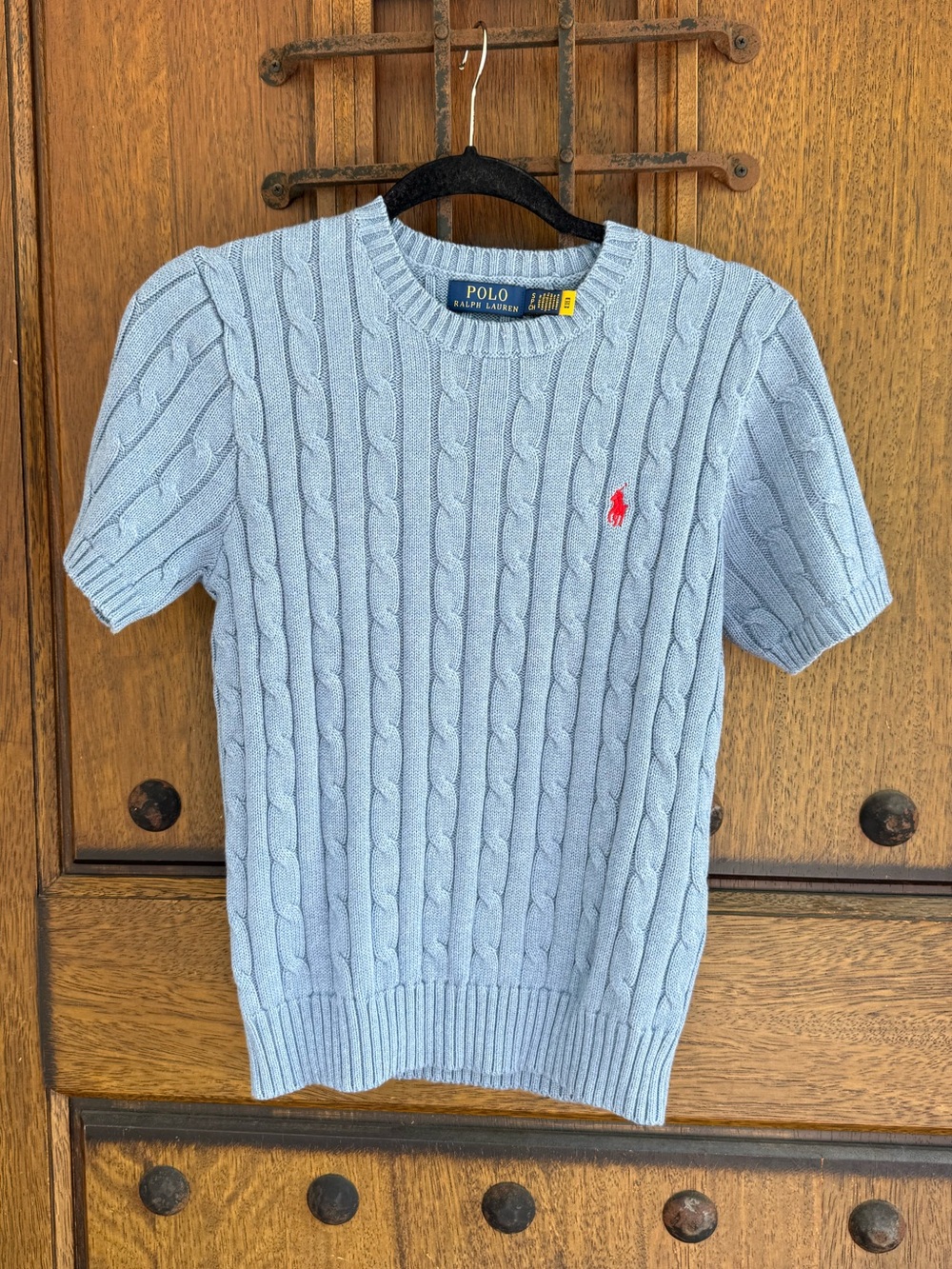 Polo by Ralph Lauren Grayish Blue Short Sleeve Sweater Size S